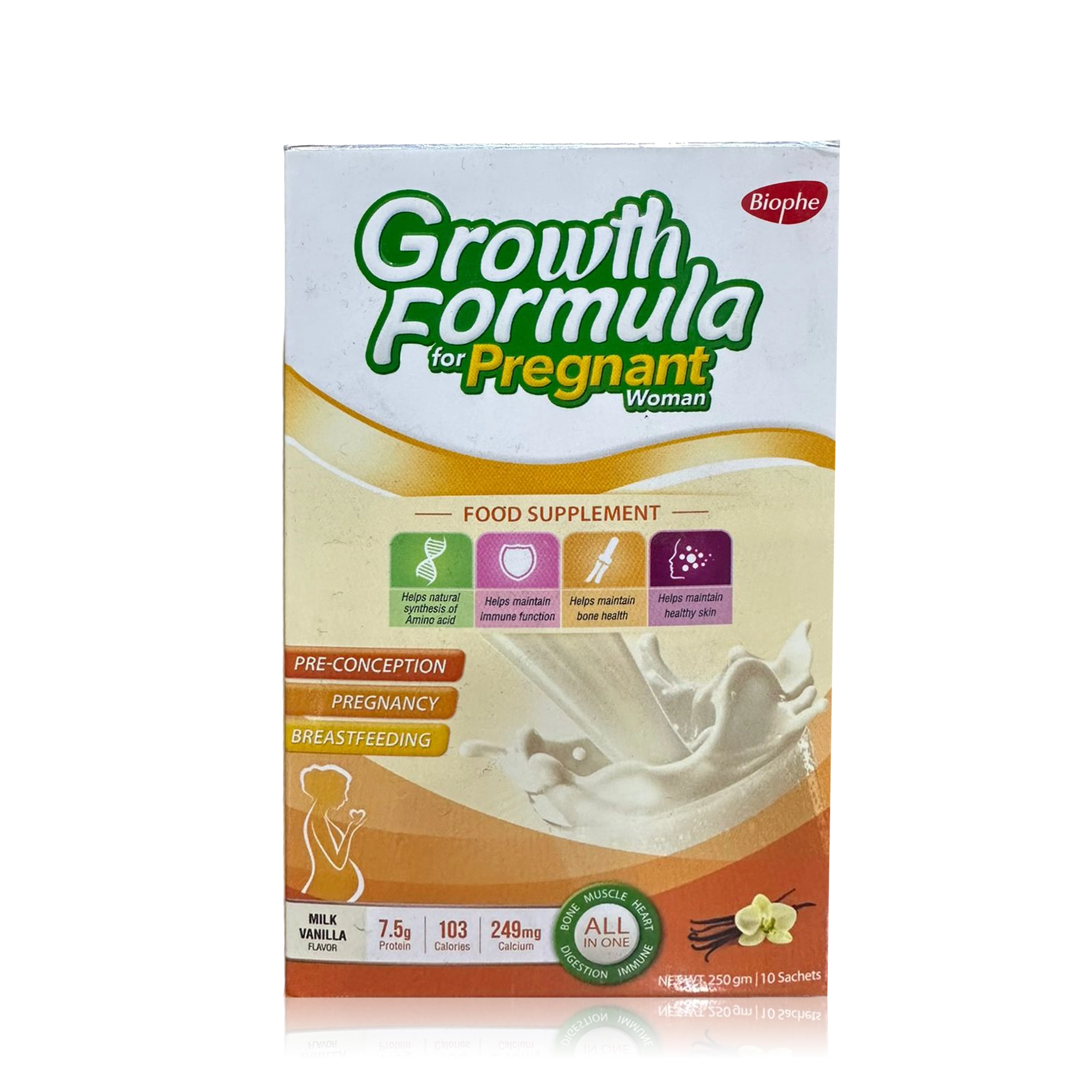 مكمل غذائي جروث فورميلا للحوامل بنكهة الفانيليا