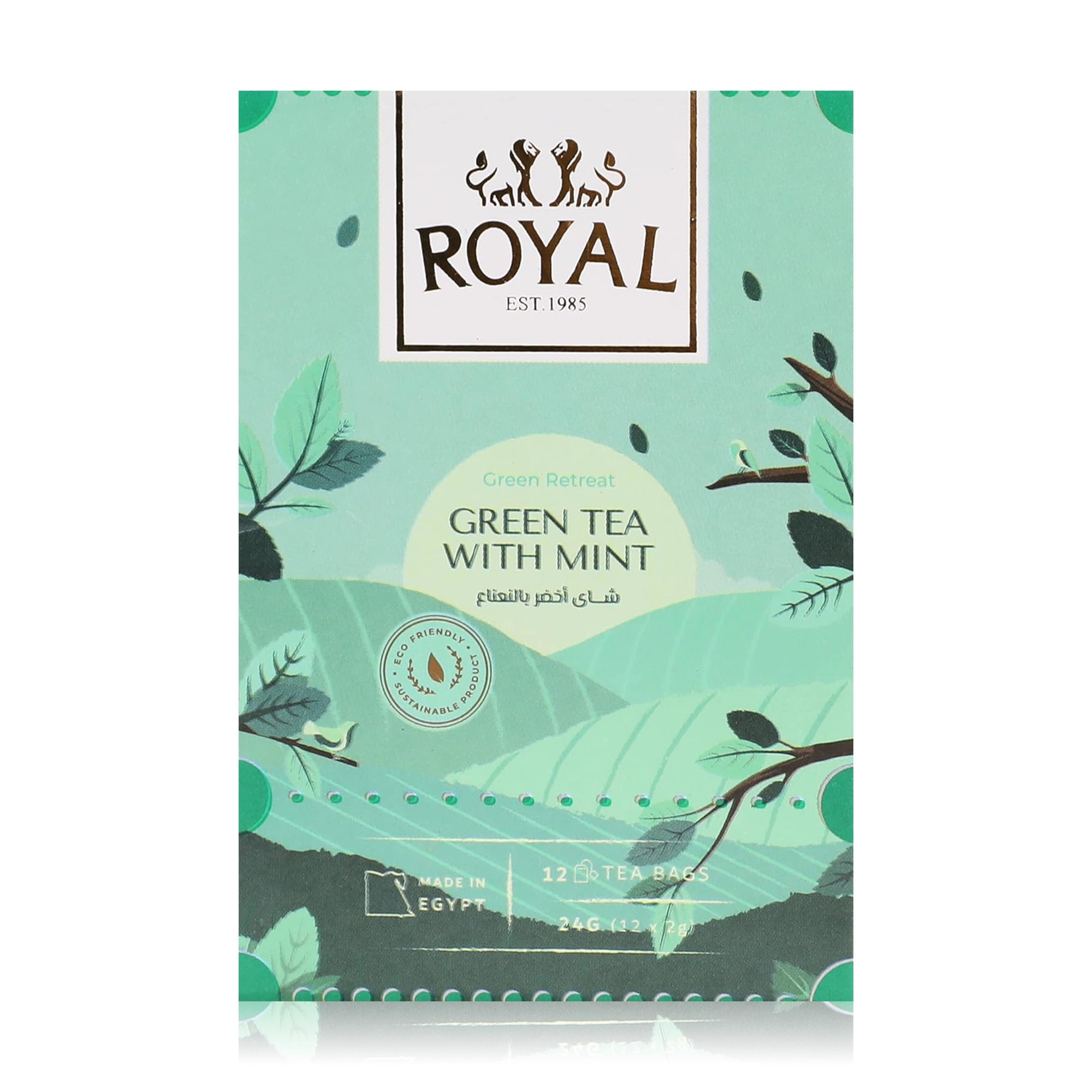 شاي أخضر بالنعناع - 12 كيس